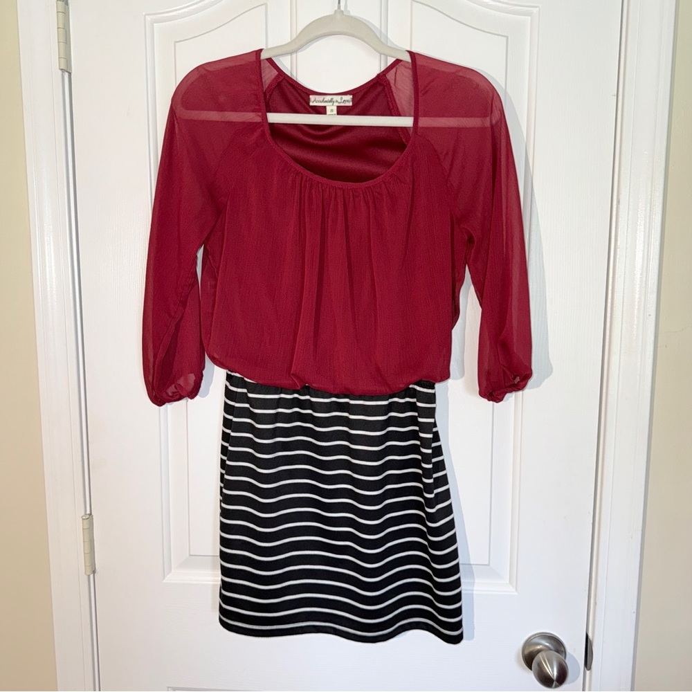 Accidentally In Love Burgundy Top
